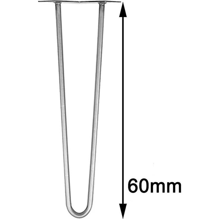 Tischbeine 4x Hairpin 60 cm Haarnadelbeine Stahl Gestell Möbelfüße Tischkufen – Bild 6