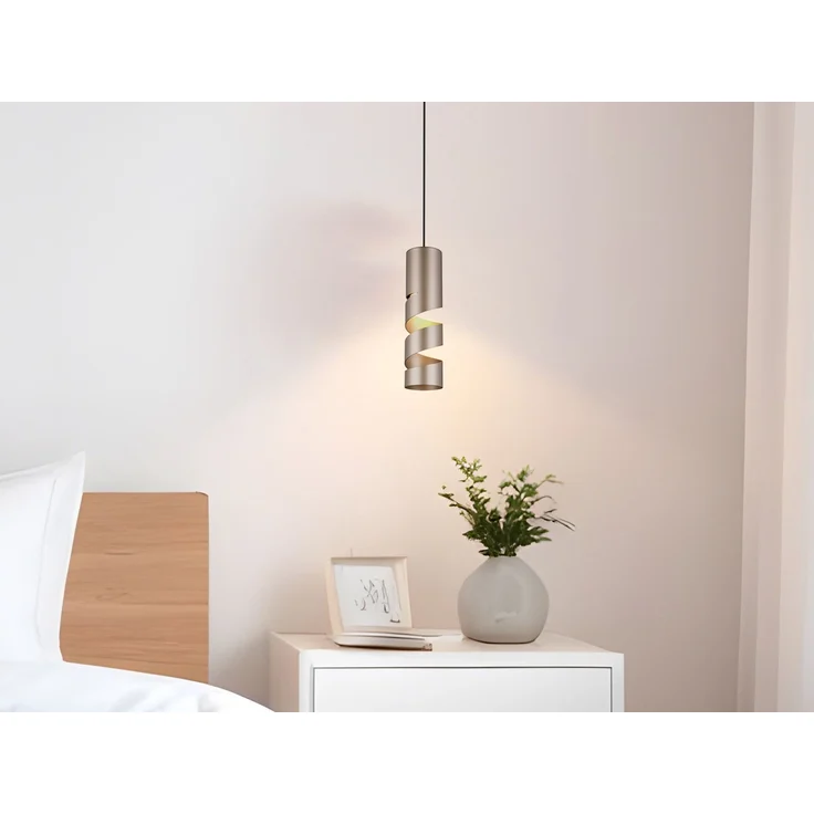 Moderne kleine Pendelleuchte STREAM 1-flammig aus Metall in Coffee, Ø 12cm – Bild 5