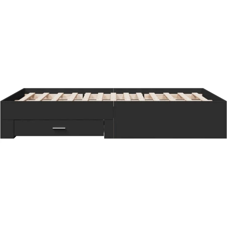 vidaXL Bettgestell mit Schubladen Schwarz 140x190 cm Holzwerkstoff 3280399 – Bild 9