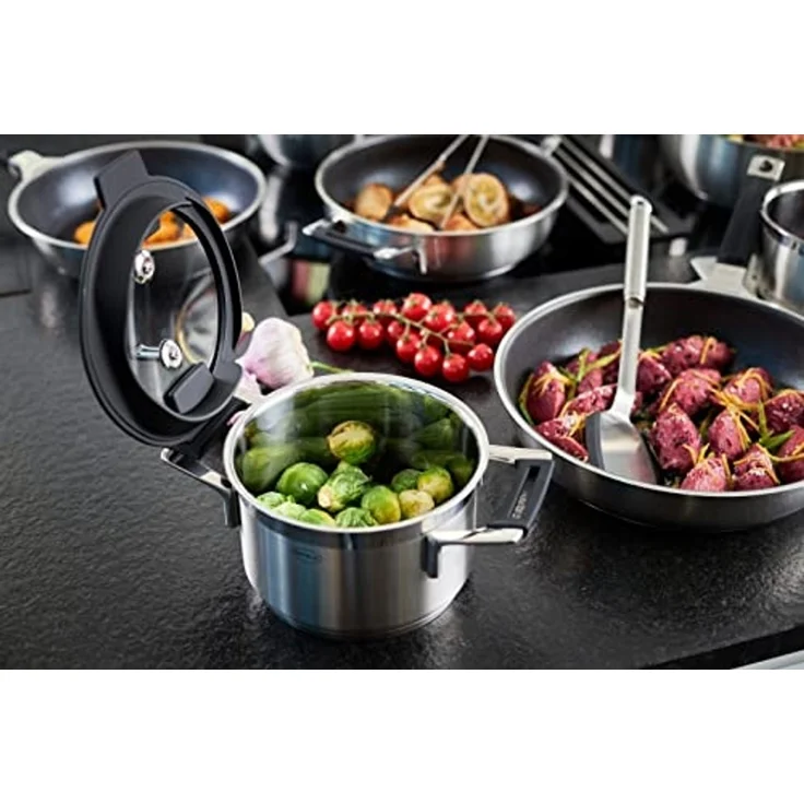 RÖSLE Topfset 6 tlg. Silence Pro Edelstahl Topfset Kochtopf Set Induktion – Bild 2
