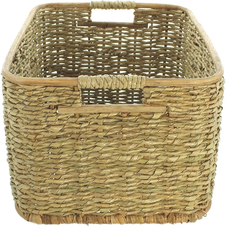 Aufbewahrungskorb aus Rattan 46x36x28 cm, Schrankkorb, Regalkorb, Flechtkorb – Bild 2