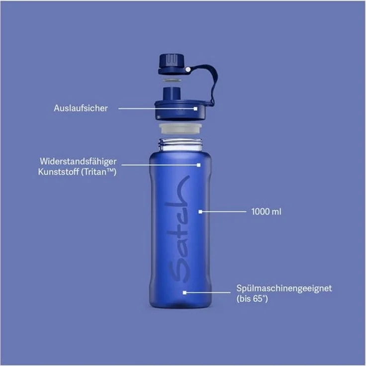 Satch Trinkflasche XL Trinkflasche, auslaufsicher und kohlensäuregeeignet – Bild 1