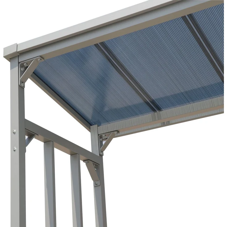 Quick Star Kaminholzregal Außen Aluminium Pro, Mehrere Größen, Mit / Ohne Wetterschutz, BxTxH:130x70x185 cm – Bild 2