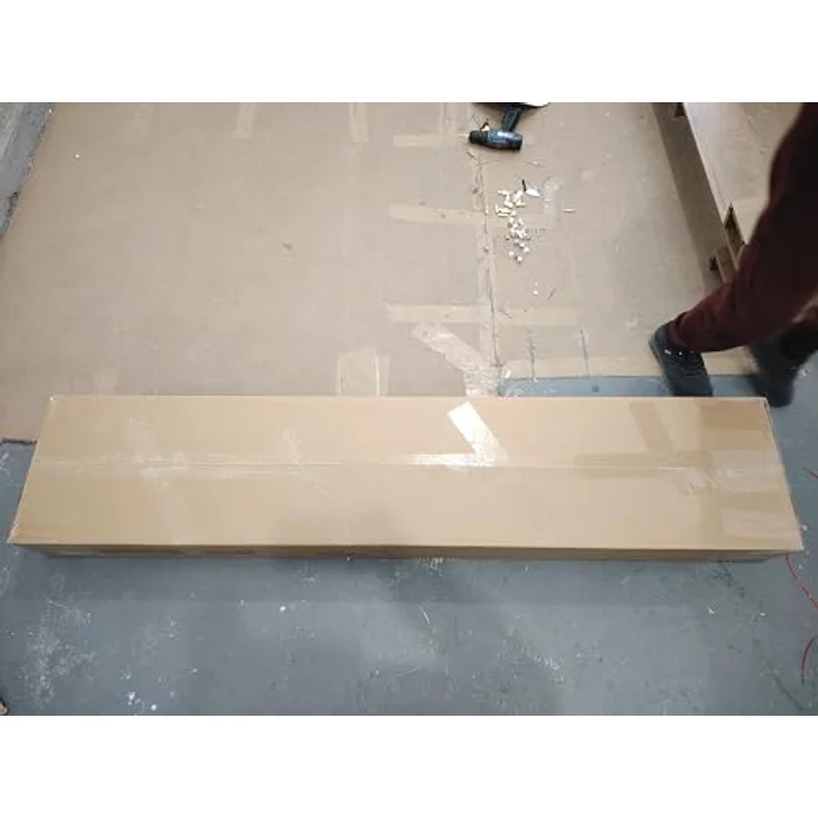 LITTLE TREE 63-Zoll-Konsolentisch im Landhausstil, 2-stufiger Sofatisch aus Holz für hinter die Couch, schmaler, Langer Eingangstisch für Wohnzimmer, Eingangsbereich, Flur (Natur) – Bild 12