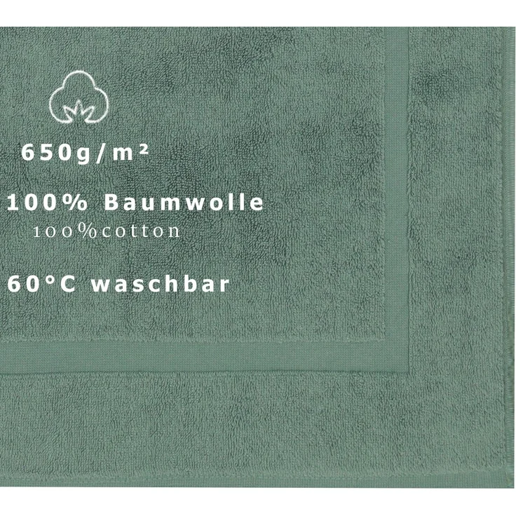 Betz Badematte 2er Set Badvorleger Premium Badematte Badteppich Größe 50x70 cm, beidseitig nutzbar, Baumwolle, Qualität 650g/m² – Bild 3