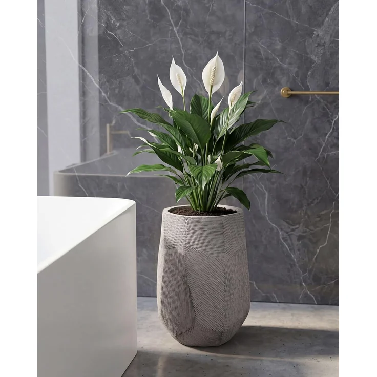 Blumenkübel ENSTAL 32 cm Grau – Bild 2