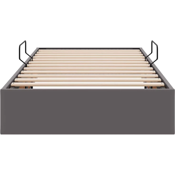 vidaXL Ottoman Bettgestell mit Speicher Grau 90 x 190 cm Kunstleder 3442752 – Bild 7