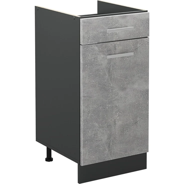Küchenunterschrank R-Line Beton/Anthrazit 40 cm ohne Arbeitsplatte Vicco – Bild 1
