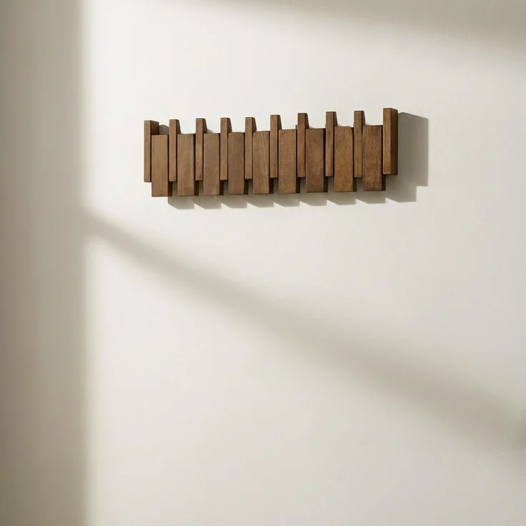 HOME DELUXE Garderobenleiste PORTE Nussbraun - 56 x 15 cm – Bild 2