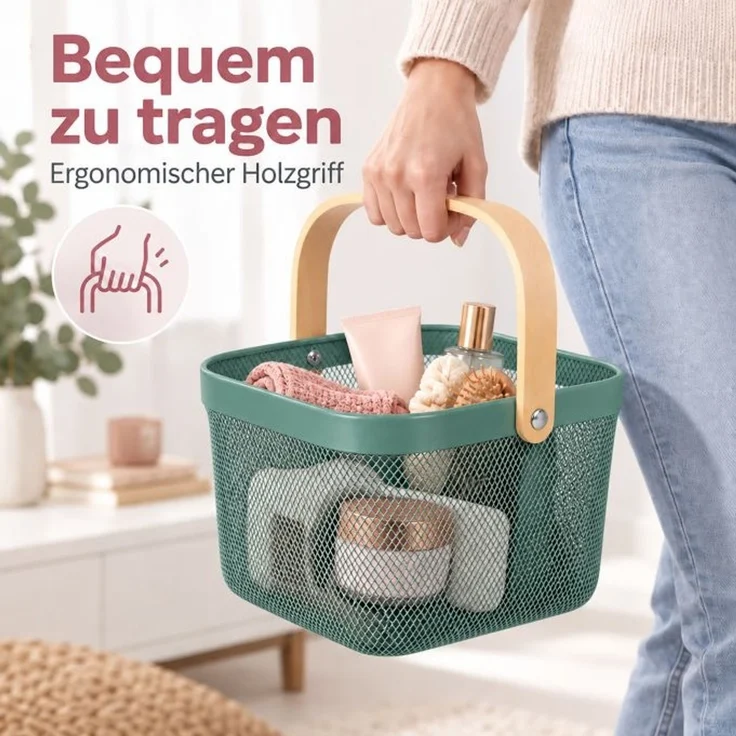 Relaxdays Aufbewahrungskorb mit Griff – Bild 3