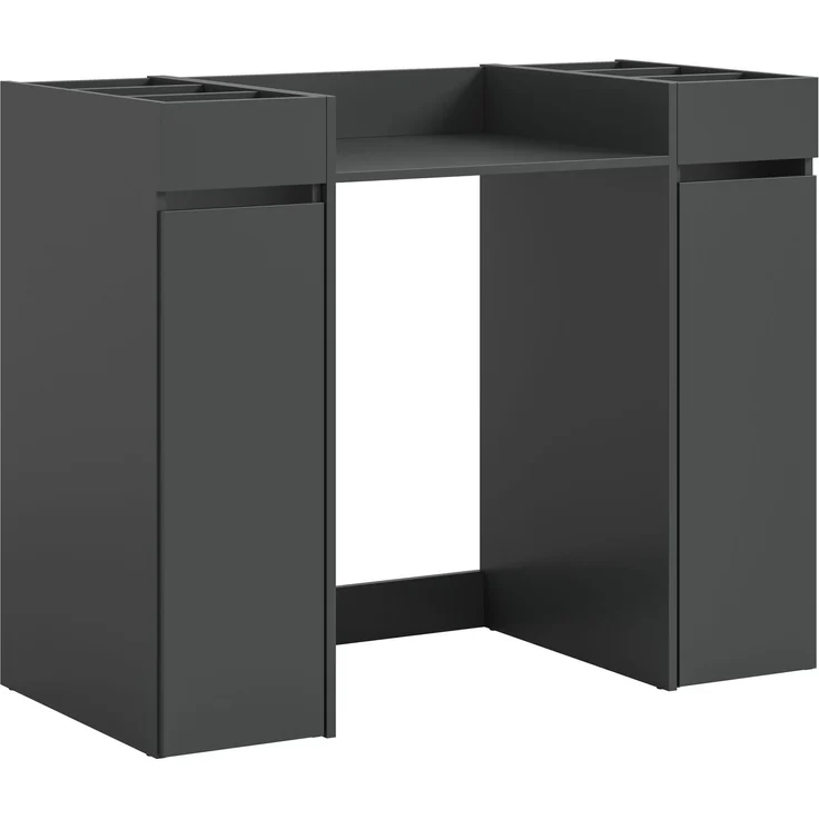 Waschmaschienenumbau Set (B/H/T: 124x101x60 cm) in anthrazit Nachbildung – Bild 2