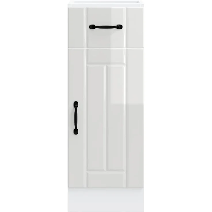 vidaXL Küchen-Unterschrank Lucca Hochglanz-Weiß Holzwerkstoff 853699 – Bild 4