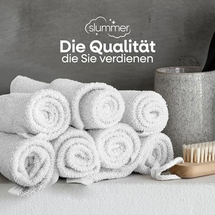 Slummer Seiftuch 10er Set Seiftücher Gesichtshandtücher 30x30 cm Waschlappen, Frottier - 100% Baumwolle (Set, 10-St), Gesichtstuch – Bild 10