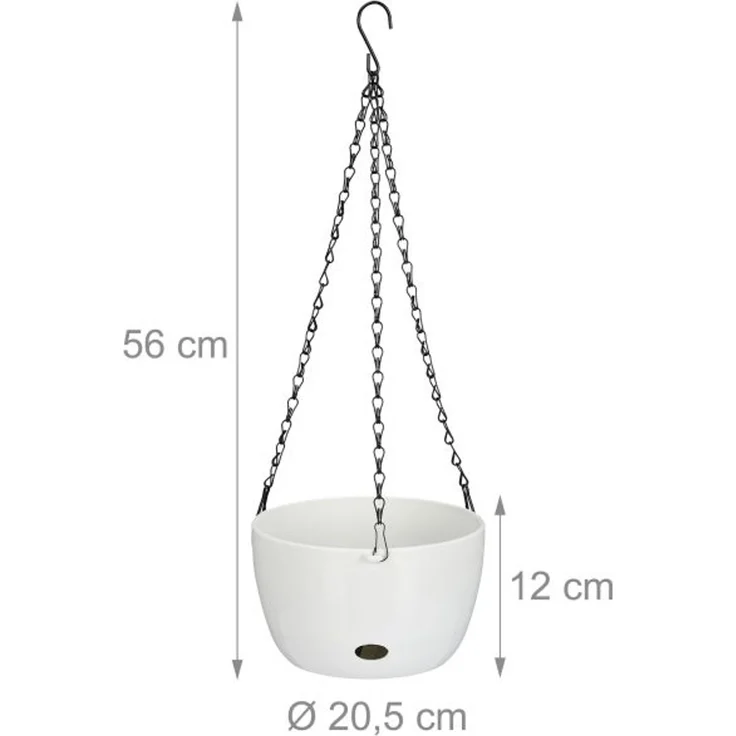 Relaxdays 2 Blumenampeln mit Wasserspeicher - M – Bild 4