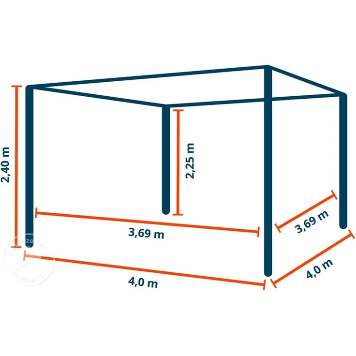 PRIMEYARD Pergola 4x4 m Aluminium Pfosten mit Lamellendach aus Aluminium graue Terrassenüberdachung – Bild 10