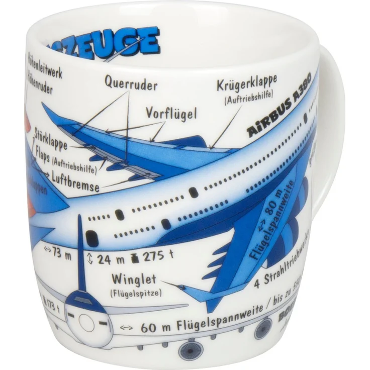 KÖNITZ 1172673028 Kid's Wissen Flugzeuge 230 ml aus Porzellan / Kinderbecher – Bild 4