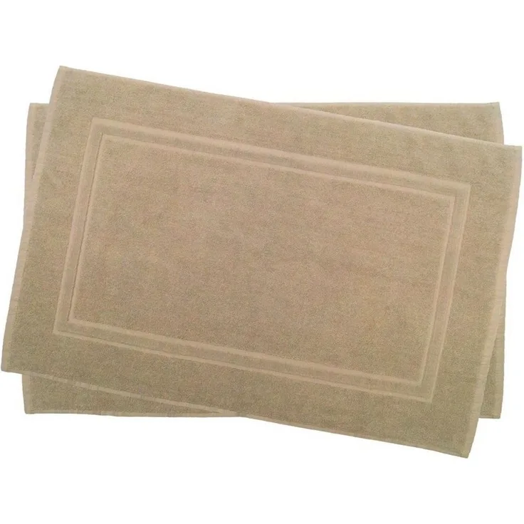 Julie Julsen Badematte 2-Badematte-Sand-50x40 cm, Baumwolle, Doppelrahmen