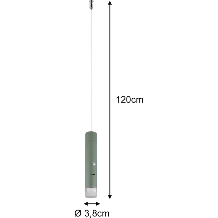 Akku Pendelleuchte PELO Grün, dimmbar, abnehmbarer Leuchtenkopf Ø 3,8cm – Bild 4