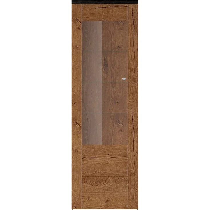 Home affaire Vitrine Larona, zeitlose Glasvitirne, Hochschrank Höhe 205,6 cm Stauraumvitrine mit dekorativer Rahmenoptik – Bild 2