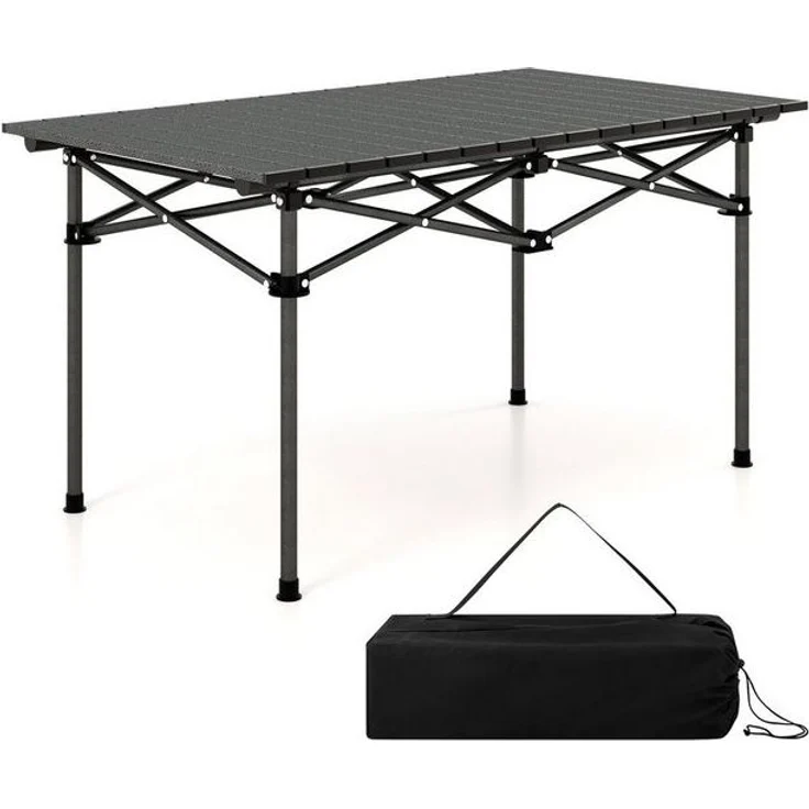 COSTWAY Campingtisch Klapptisch, mit Aluminium-Tischplatte – Bild 4