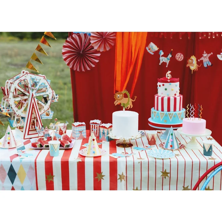 partydeco Tortenstecker, Cake Topper Zirkus 9 - 11,5cm 6er Set – Bild 4