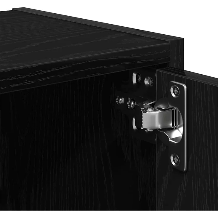 vidaXL Bücherregal Schwarz Eichen-Optik 40x24x102 cm Holzwerkstoff 860374 – Bild 9