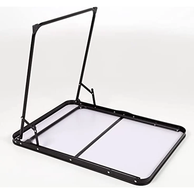 AKTIVE Hoher Klapptisch, 80 x 60 x 67 cm, Kippschutz, Stahlrahmen, MDF-Tischplatte in Bambusoptik, Tragegriff, Camping-, Strand-, Gartentische (63017) – Bild 5