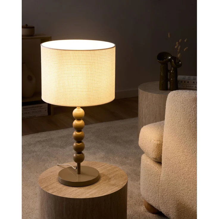 Tischlampe LOKY Metall Beige – Bild 2