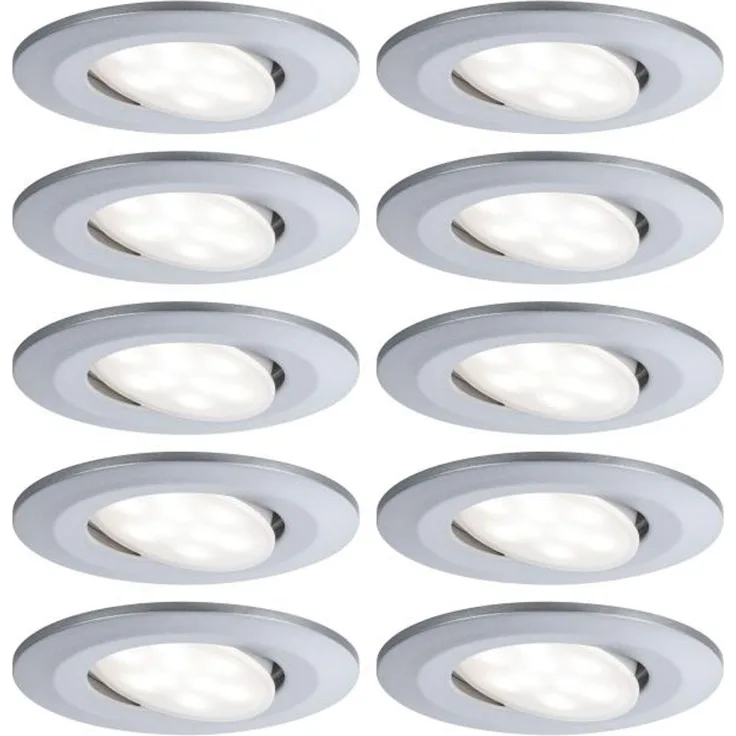 Paulmann No. 99923 Einbauleuchte LED Calla rund 10x6W Chrom matt schwenkbar