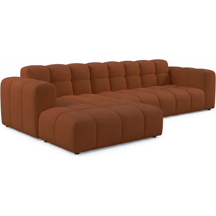 Selsey 'Boloon' Ecksofa L-Form, 3-Sitzer, links, Samt Kupfer, 300 cm – Bild 3