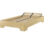 Funktionsbett Bettrahmen 120x200 großes Holzbett V-60. 56-12