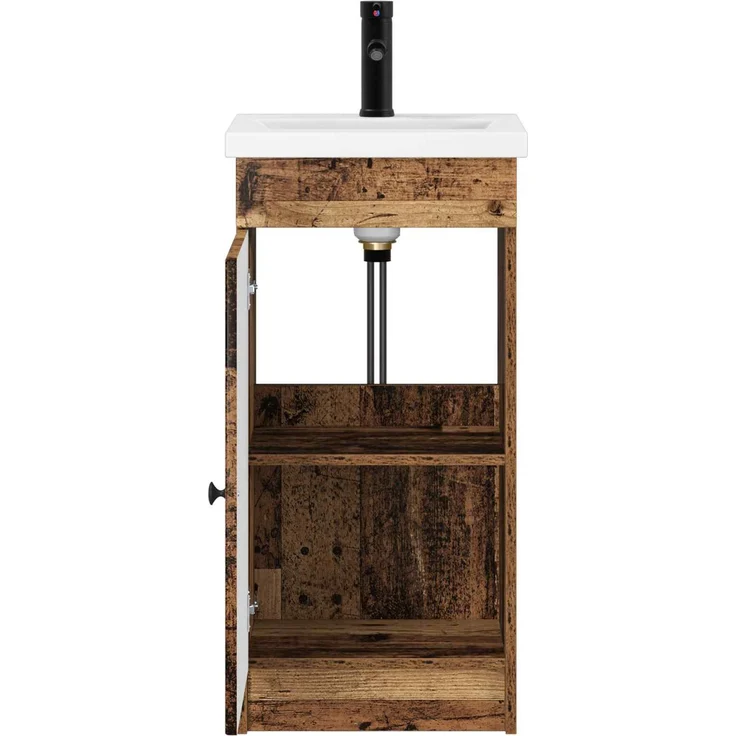 vidaXL Badezimmerschrank mit Waschbecken Altholz 42 x 40 x 84,5 cm 890062 – Bild 3