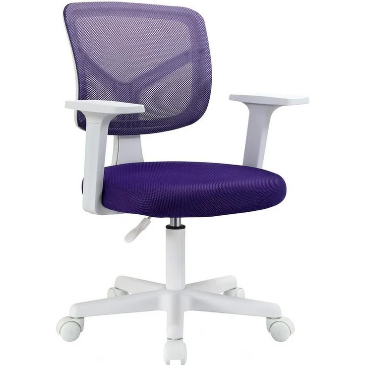 SVITA Schreibtischstuhl JOY, Kinderstuhl, höhenverstellbar, 5 Rollen, Armlehnen, Lila – Bild 1