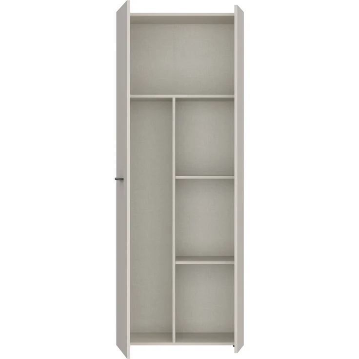 Forte NET306 moderner Mehrzweckschrank 70, schmaler Schrank, 2-türig, Holzwerkstoff, Flur, Diele, Kaschmir|Beige, 68,7 cm breit x 181,1 cm hoch x 36,5 cm tief – Bild 4