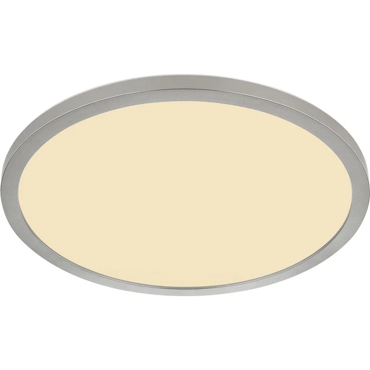 GLOBO LIGHTING LED Deckenleuchte SAPANA, Ø 42 cm, 1-flammig, Nickelfarben, Weiß, Dimmfunktion, Memoryfunktion, LED fest integriert, Extra-Warmweiß, Kunststoff, IP44 Spritzwassergeschützt – Bild 1
