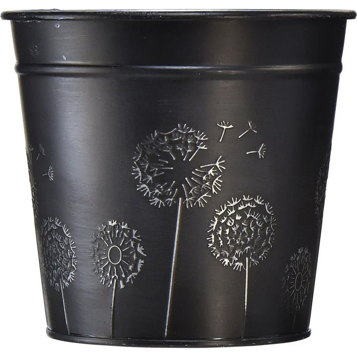 Viana Übertopf Metall Blumentopf mit Pusteblumen Motiv für stilvolle – Bild 3