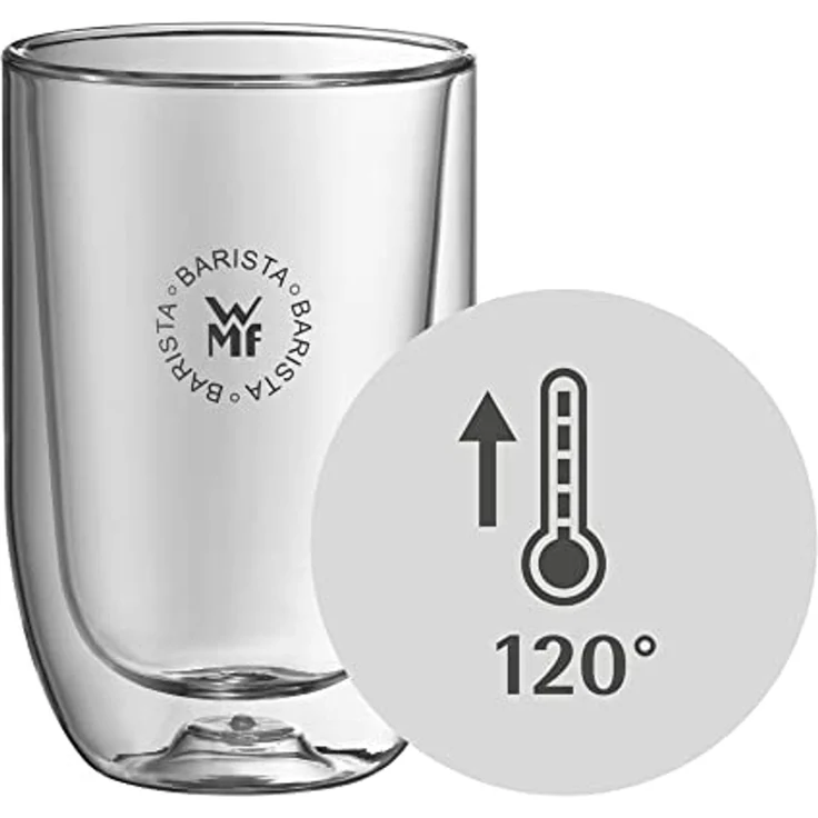 WMF Thermoglas Barista, 2-tlg, Glas, doppelwandiges hitzebeständiges Glas, stilvoll, kein Kondenswasser – Bild 4