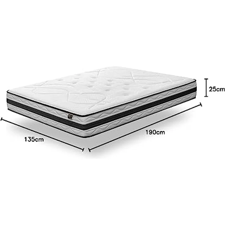KUO Dream Memory Cell ViscoGel Matratze mit Lendenwirbelverstärkung, 135 x 190 cm, Weiß – Bild 8