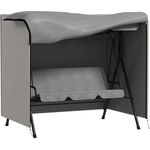 Outsunny Gartenmöbel-Schutzhülle Abdeckung für Gartenschaukel (Regenschutz, 1-St, Sonnenschutz), Oxford, Grau 177 x 114 x 152 cm