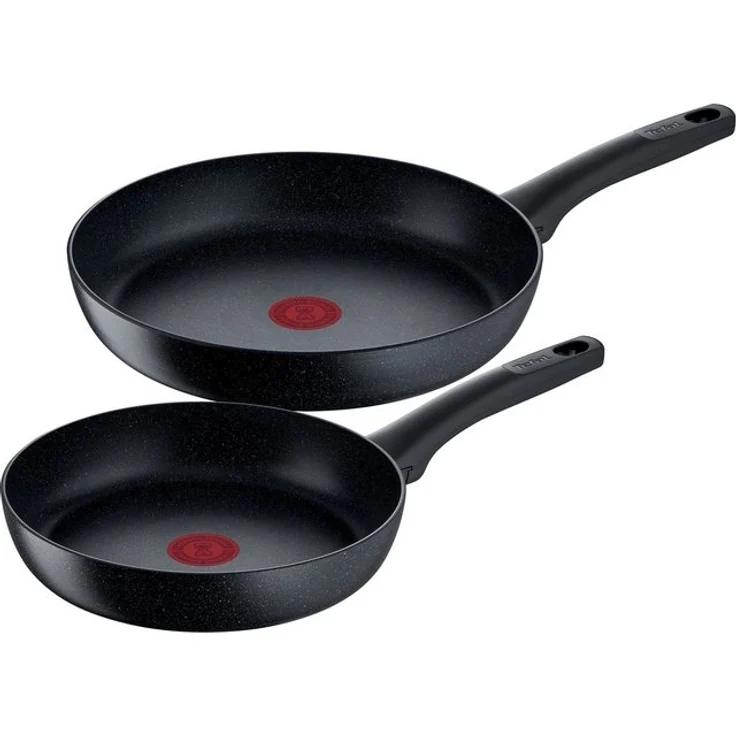 Tefal G28191 Black Stone 2-piece pan set, 24/28 cm, Non-stick coating, Thermo signal temperature indicator, suitable for induction, black – Bild 4