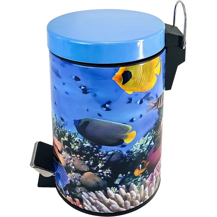 Sanilo Kosmetikeimer Ocean, 3 Liter, Bad Mülleimer mit Absenkautomatik & Innenbehälter – Bild 2