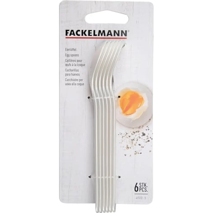 FACKELMANN 41510-Fackelmann 6 Eierlöffel, Frühstückslöffel, 14 cm, Farblich sortiert, Kunststoff – Bild 3