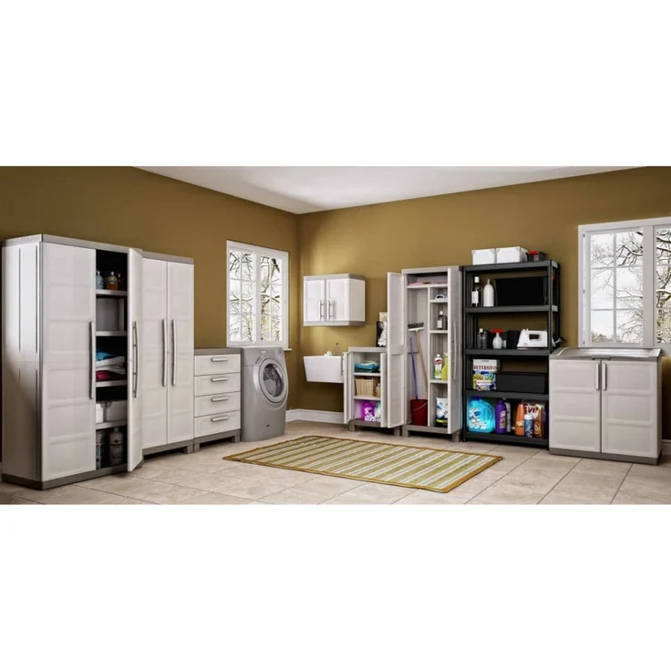 Keter Lagerschrank Excellence Niedrig Beige und Taupe 97 cm 46640 – Bild 3