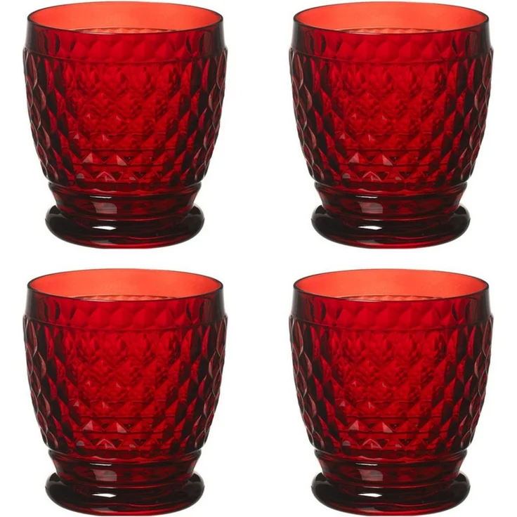 Villeroy & Boch Glas Boston Coloured, Kristallglas, Spülmaschinengeeignet, Rot, Boston, H: 10cm – Bild 1