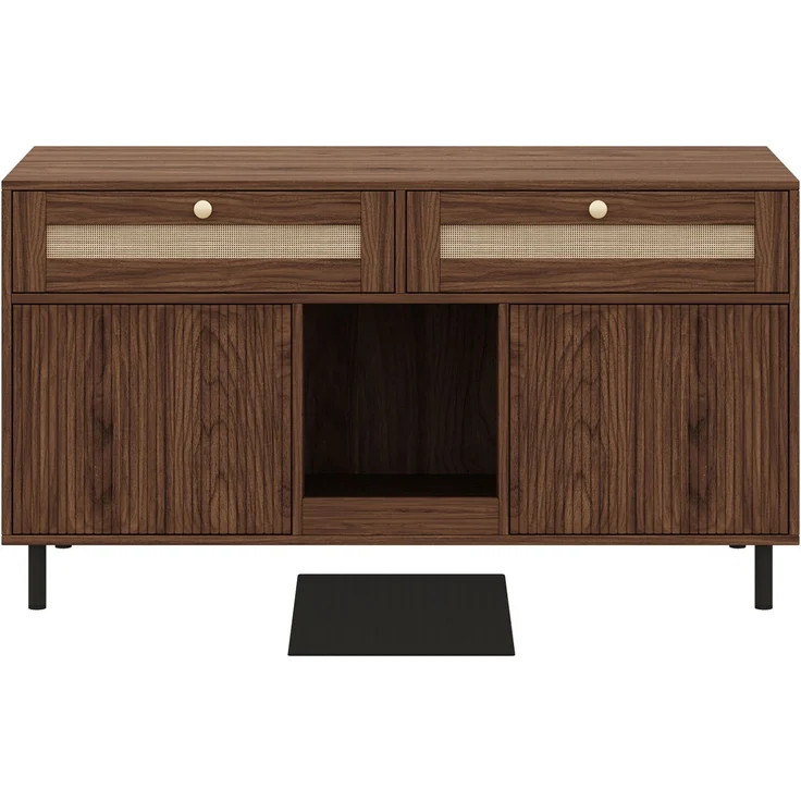 Katzentoilettenschrank 120 x 50 x 65 cm aus MDF mit Schublade und Sandfangmatte – nussbaumfarben – Bild 6