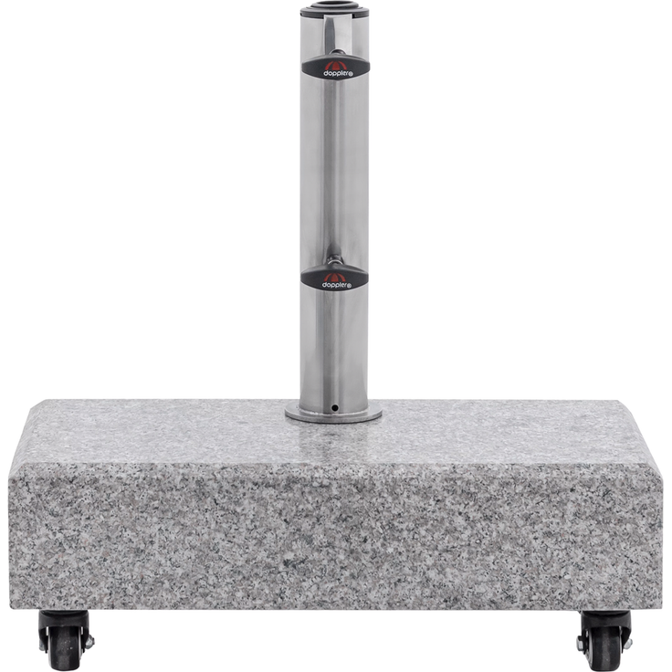 Doppler Granitsockel 25 kg Balkonsockel mit Rollen ø 25 x 48 mm Schirmsockel 85897