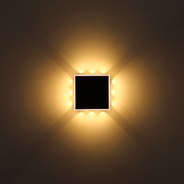 SAIDY Wandleuchte, 12 W, 850lm, 3000K, 230V Metall in Mattschwarz, Inkl. LED – Bild 5