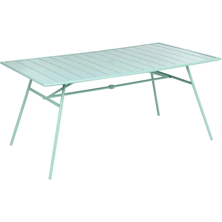 Gartentisch TERENZO 160 cm 90 cm Metall Mintgrün – Bild 1