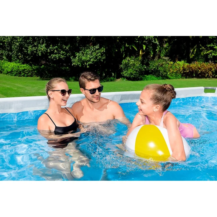 Power Steel™ Frame Pool, Lichtgrau, 404 x 201 x 100 cm – Bild 8