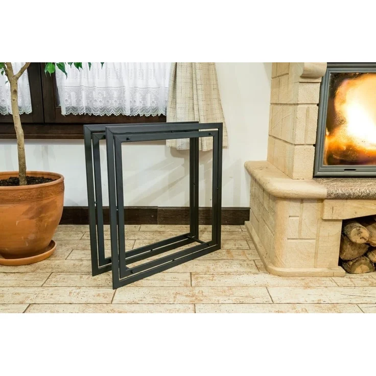 Kaminholzregal Square Kaminholzständer 70cm Holzkorb Kaminholzhalter Holzregal – Bild 7